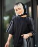 ست تیشرت شلوار پیستوله ای زنانه و دخترانه مشکی